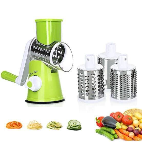 Make Food Preparation Easier With This Multifunctional Hand Crank Drum Vegetable Cutter. Designed With Interchangeable Stainless Steel Drum Blades, It Helps Slice, Shred, And Grate Different Vegetables And Ingredients Quickly. The Manual Hand Crank Operat