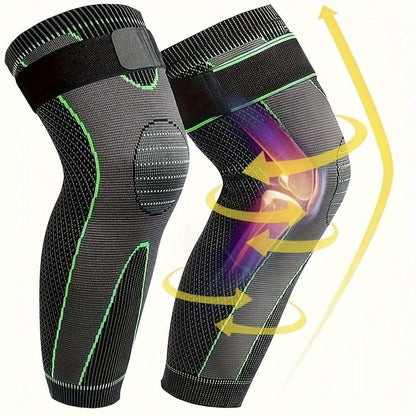1 Pair - Knee Compression Support Sleeve Elastic Knee Brace For Pain Relief Sports Protection And Joint Stability (Random Color)