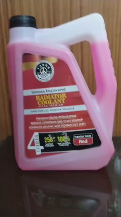 THREE GUYS Radiator Coolant Red – Premium Grade | Car Engine Coolant | German Engineered (4L)