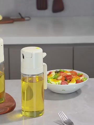 2-in-1 Oil Sprayer Bottle for Kitchen – Spray & Pour Dispenser for Cooking, Baking and BBQ