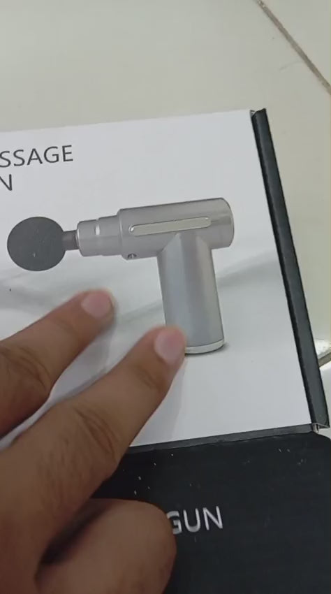 Portable Rechargeable Deep Tissue Massage Gun With Multiple Massage Heads For Muscle Relaxation