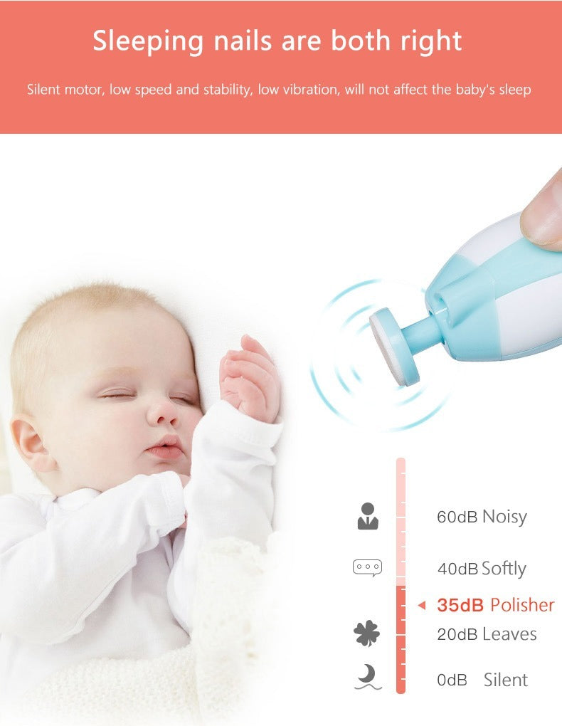 Premium 6-in-1 Electric Baby Nail Trimmer Set – Safe Infant Nail Filer, Clipper Alternative Kit with Storage Case - Random Color