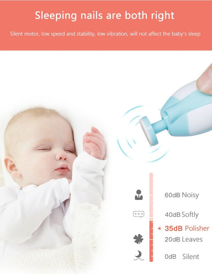 Premium 6-in-1 Electric Baby Nail Trimmer Set – Safe Infant Nail Filer, Clipper Alternative Kit with Storage Case - Random Color