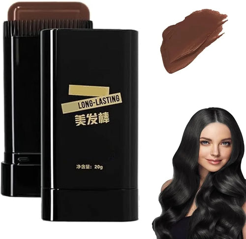 Hair Color Stick Instant Root Touch-Up - Portable Solution For Quick And Easy Gray Hair Coverage And Temporary Root Concealing (20g) - Black