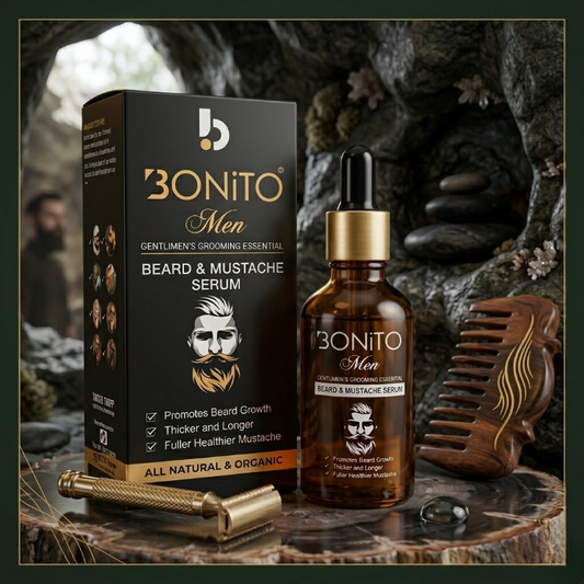BONITO Men Beard And Mustache Serum Premium Grooming Essential With Natural Botanical Oils 30ml