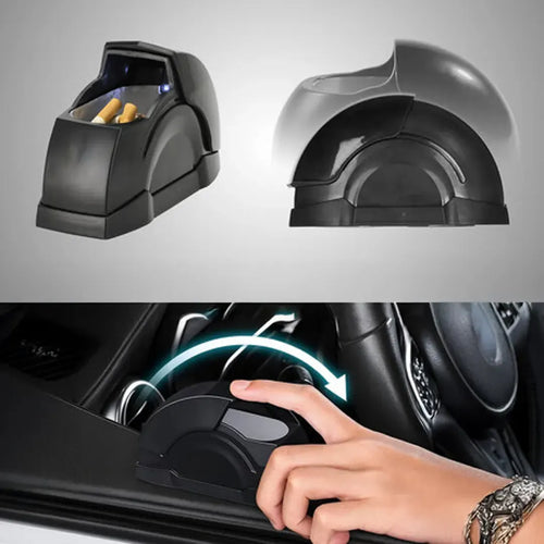 Portable Car Ashtray Designed To Trap Smoke And Reduce Odor Within The Vehicle