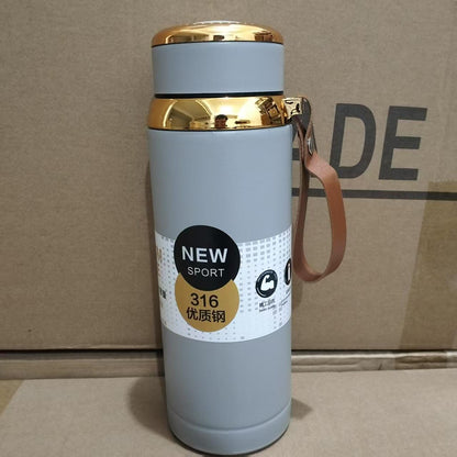 Matte Stainless Steel Bottle Leak Proof Durable Hot Cold Water Bottle For Office Gym Travel