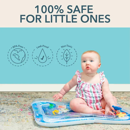 Baby Water Play Mat Inflatable Tummy Time Activity Play Mat for Infants & Toddlers