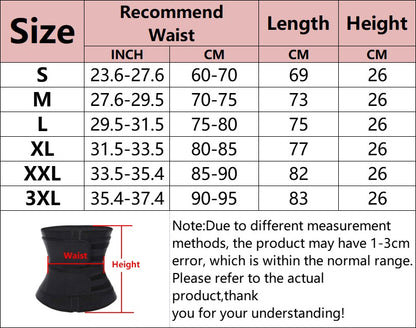 Waist Trainer Belt-Slimming Body Shaper Belts Sport Girdle  (Black) Original