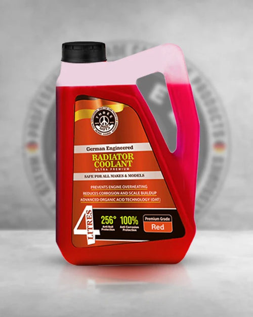 THREE GUYS Radiator Coolant Red – Premium Grade | Car Engine Coolant | German Engineered (4L)