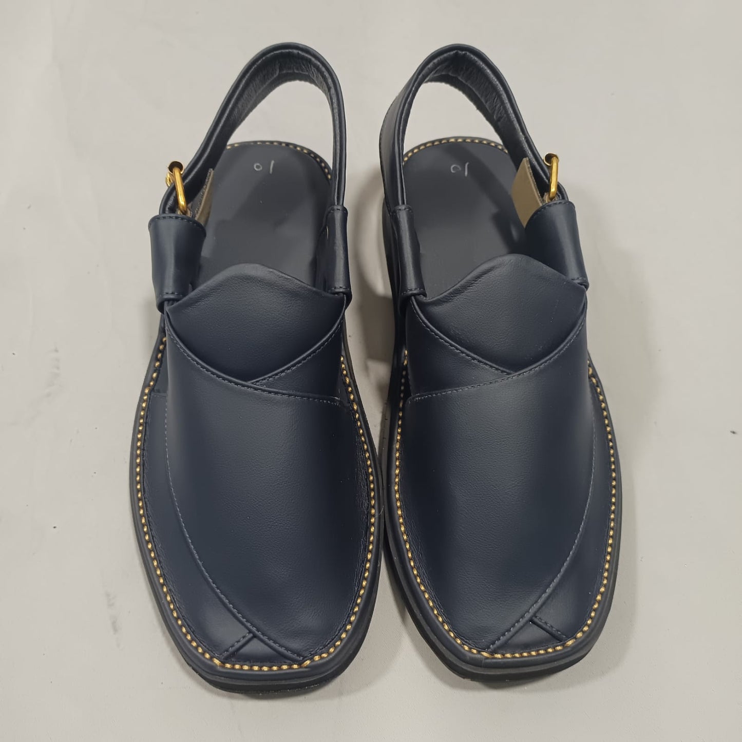 Peshawari Chappal Naram Qadam Pro Handmade Original Leather Light Weight Traditional Tyre Sole For Men - Size 10