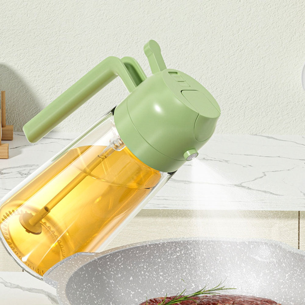2-in-1 Oil Sprayer Bottle for Kitchen – Spray & Pour Dispenser for Cooking, Baking and BBQ