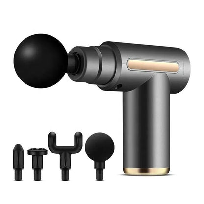 Portable Rechargeable Deep Tissue Massage Gun With Multiple Massage Heads For Muscle Relaxation