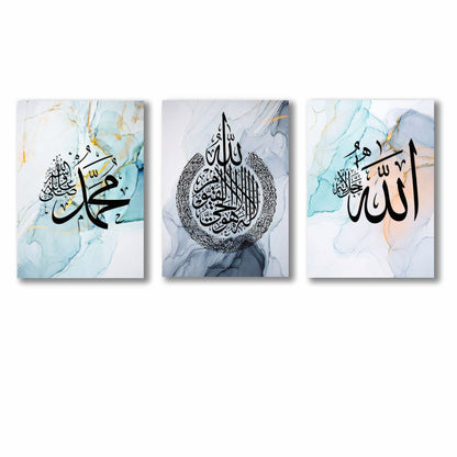 Set of 3 Premium Wall Art Photo Tiles – Modern Home Decor Sets 8x11