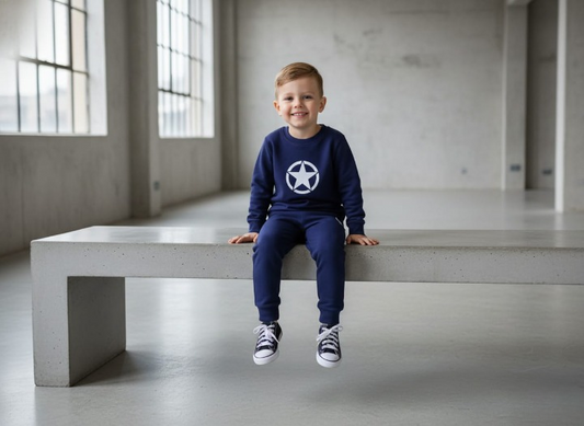 Star Printed Sweatshirt & Pajama Trouser Tracksuit for Kids | Winter Warm Fleece Clothing Set Outfit for Boys & Girls – Cozy & Stylish | FOR BABY AND KIDS