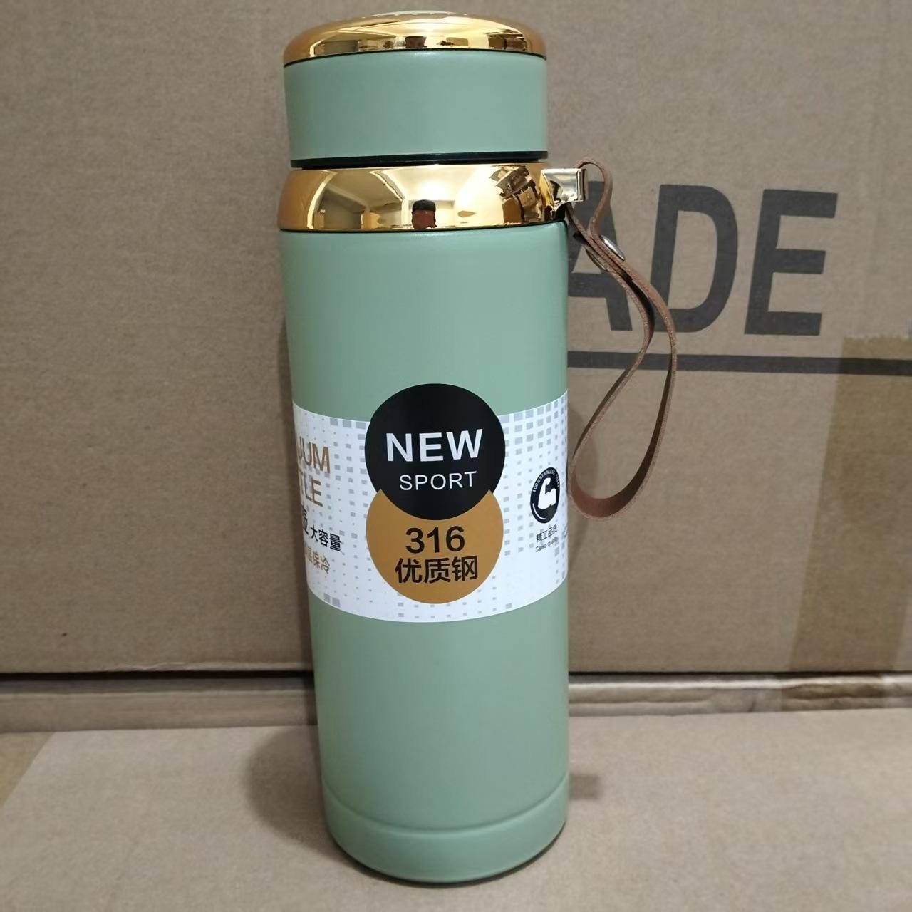 Matte Stainless Steel Bottle Leak Proof Durable Hot Cold Water Bottle For Office Gym Travel