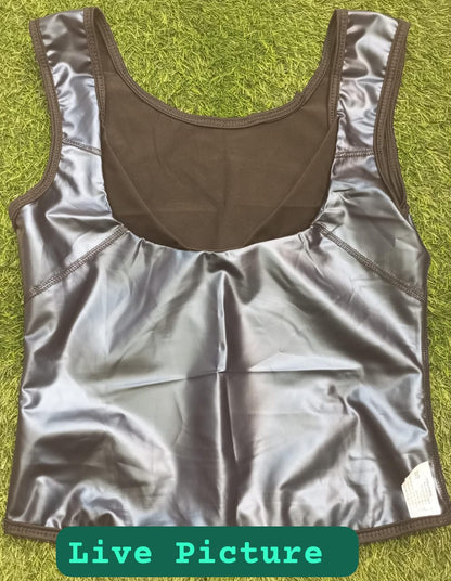 Women Sweat Shaper Weight Loss Fat Burning Trainer Slimming Tummy Control Reducing Shapewear Workout Fat Burner  (black )