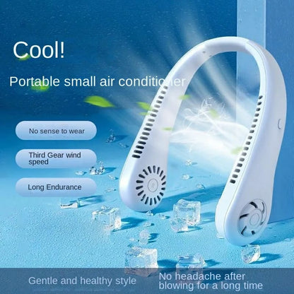 Portable Bladeless Neck Cooler – Hands-Free 360° Airflow USB Rechargeable Neck Fan for Indoor & Outdoor Use ~ 1200 mAh