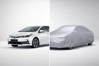 Toyota Corolla (2006–2023) Silver Parachute Car Top Cover – Waterproof, Dustproof, Heat Resistant Full Body Protection