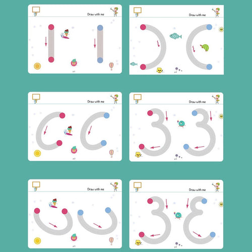 A4 Kids Educational Learning Tracing Book | 64 Pages Dot-to-Dot Activity Workbook with 2 Markers (Big Size)