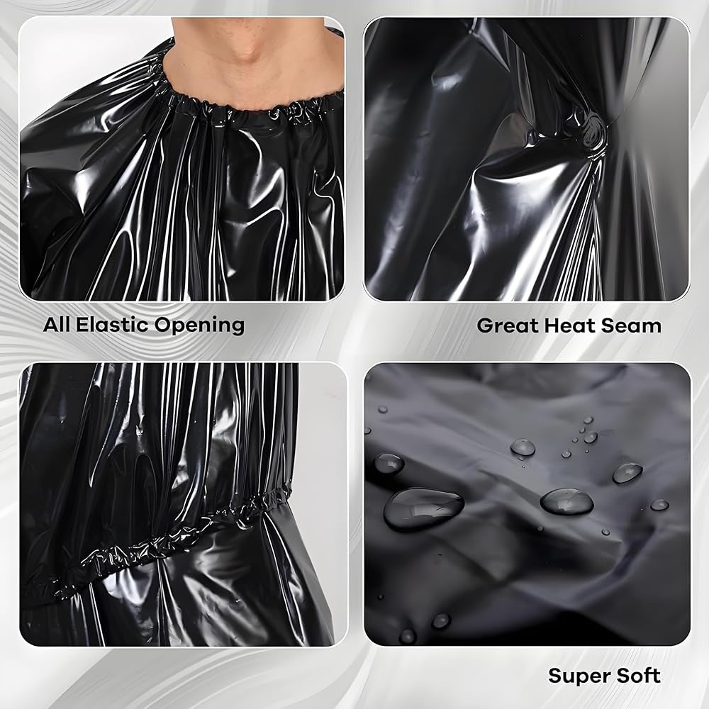 Sauna Suit Heavy Duty Anti Rip PVC Durable Flexible Design Increases Sweating Boosts Calorie Burn Supports | Random Color