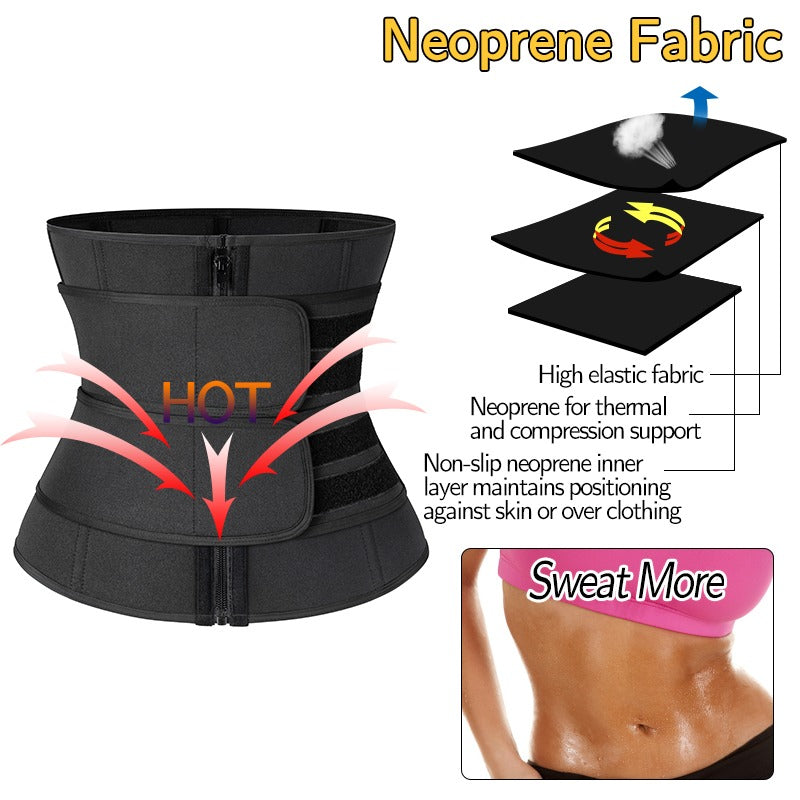 Waist Trainer Belt-Slimming Body Shaper Belts Sport Girdle  (Black) Original