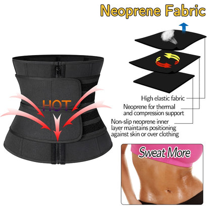Waist Trainer Belt-Slimming Body Shaper Belts Sport Girdle  (Black) Original
