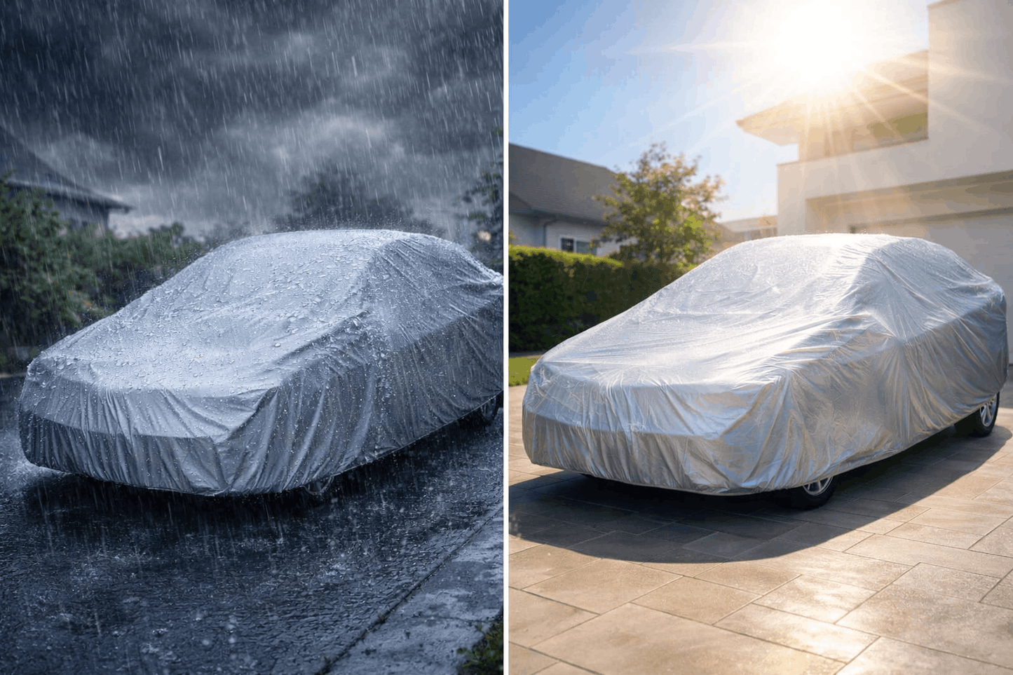 Toyota Corolla (2006–2023) Silver Parachute Car Top Cover – Waterproof, Dustproof, Heat Resistant Full Body Protection