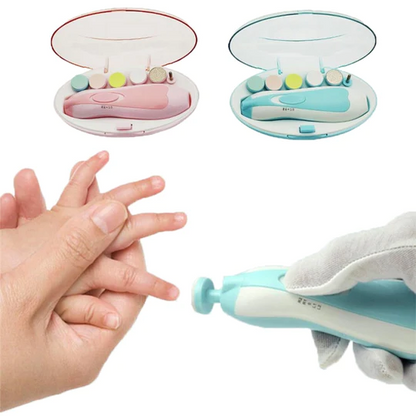 Premium 6-in-1 Electric Baby Nail Trimmer Set – Safe Infant Nail Filer, Clipper Alternative Kit with Storage Case - Random Color