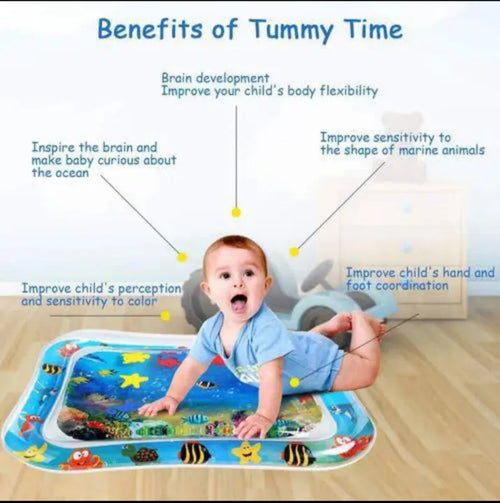 Baby Water Play Mat Inflatable Tummy Time Activity Play Mat for Infants & Toddlers