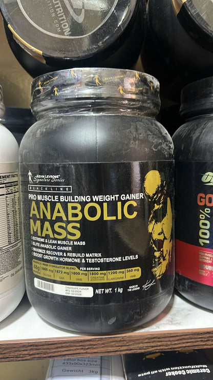 Kevin Levrone Anabolic Mass Pro Muscle Building Weight Gainer Double Rich Chocolate Flavor 2.2 Pounds 1 Kg