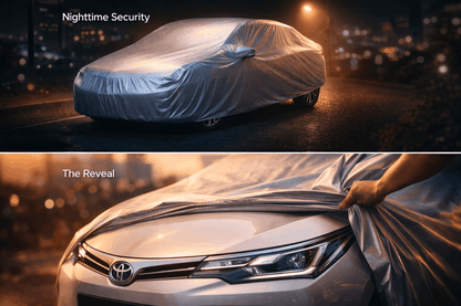 Toyota Corolla (2006–2023) Silver Parachute Car Top Cover – Waterproof, Dustproof, Heat Resistant Full Body Protection