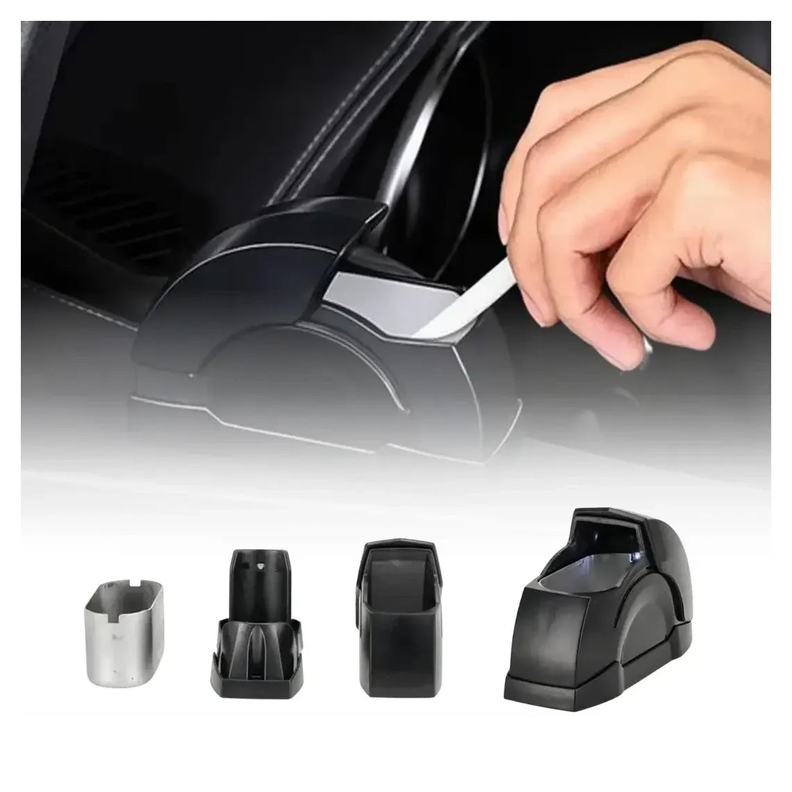 Portable Car Ashtray Designed To Trap Smoke And Reduce Odor Within The Vehicle