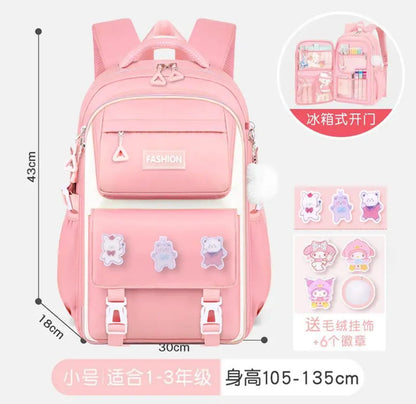 Premium School Bag | Waterproof Backpack | 43cm x 30cm | Spacious & Durable | For Students up to Grade 5