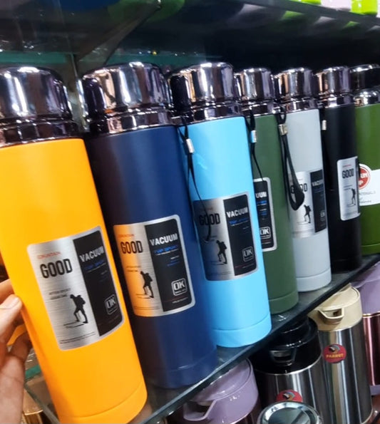 Premium 800ml/1000ml Stainless Steel Water Bottle – Leakproof Insulated Water Flask (Random Color)