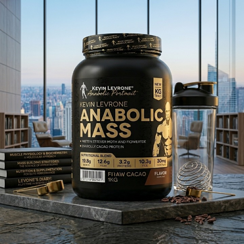 Kevin Levrone Anabolic Mass Pro Muscle Building Weight Gainer Double Rich Chocolate Flavor 2.2 Pounds 1 Kg