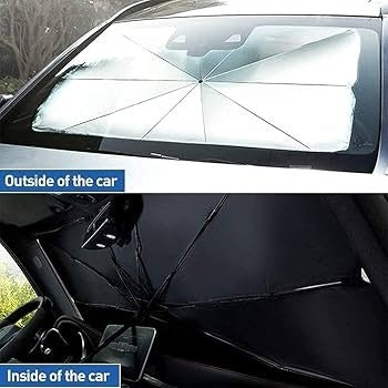 Foldable Car Windshield Sunshade Umbrella Heat Shield UV Protection For Front Windshield Interior Protection