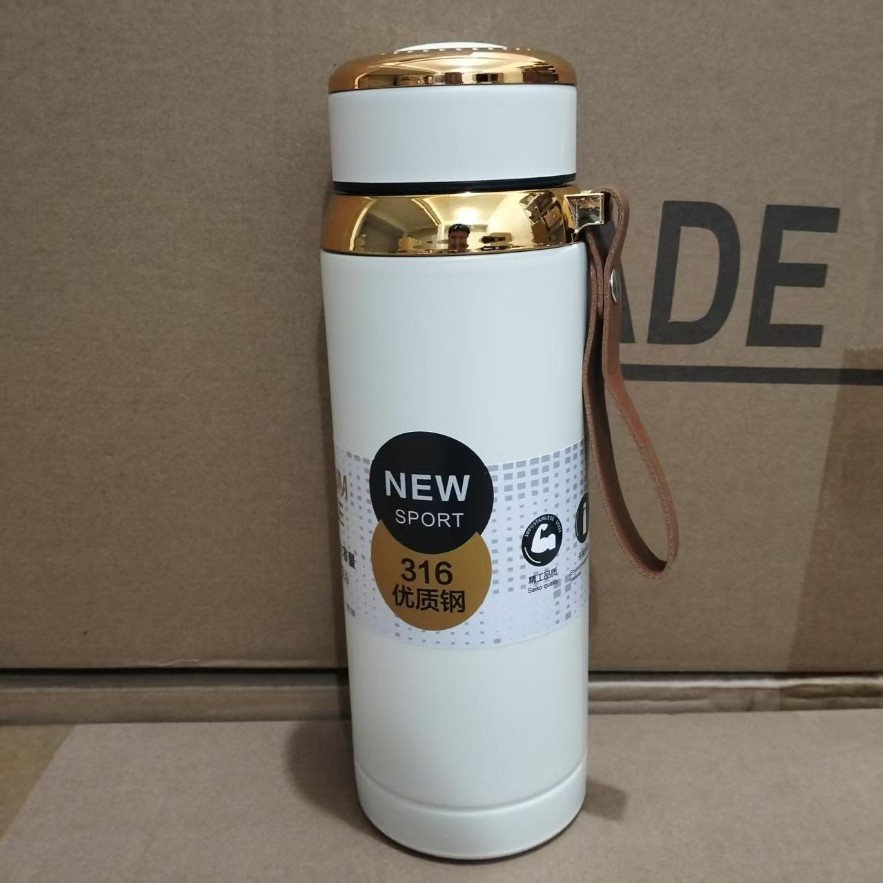 Matte Stainless Steel Bottle Leak Proof Durable Hot Cold Water Bottle For Office Gym Travel