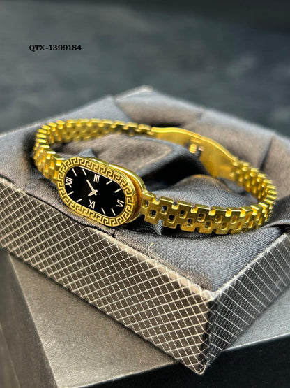 Fake Watch Handcuff Bracelet for Women – Stylish Gold Wrist Watch - QTX-184
Rs