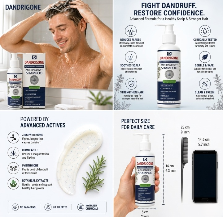 DANDRIGONE Anti Dandruff Shampoo Advanced Scalp Therapy With Clinical Actives