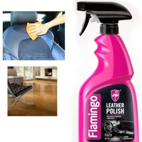 Flamingo Leather Polish 500ML – Premium Shine & Protection for All Leather Surfaces